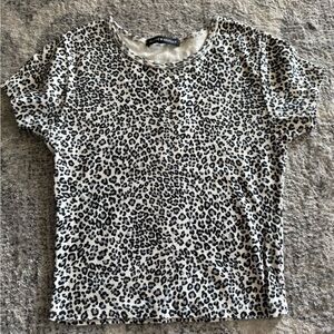 Brandy Melville Cheetah fitted T-shirt
